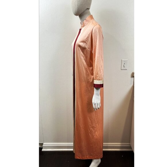 VINTAGE VANITY FAIR PEACH MUMU ROBE M - Picture 2 of 9